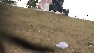 Indian lover kissing in park part 1